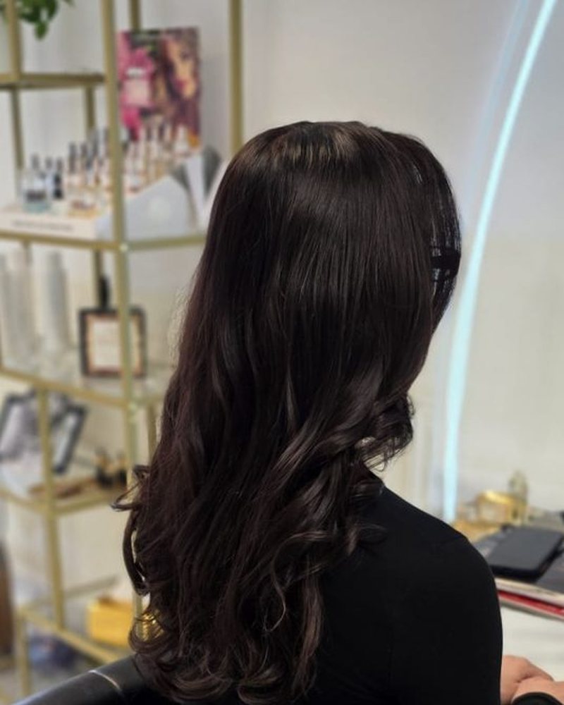 Rich dark brunette waves